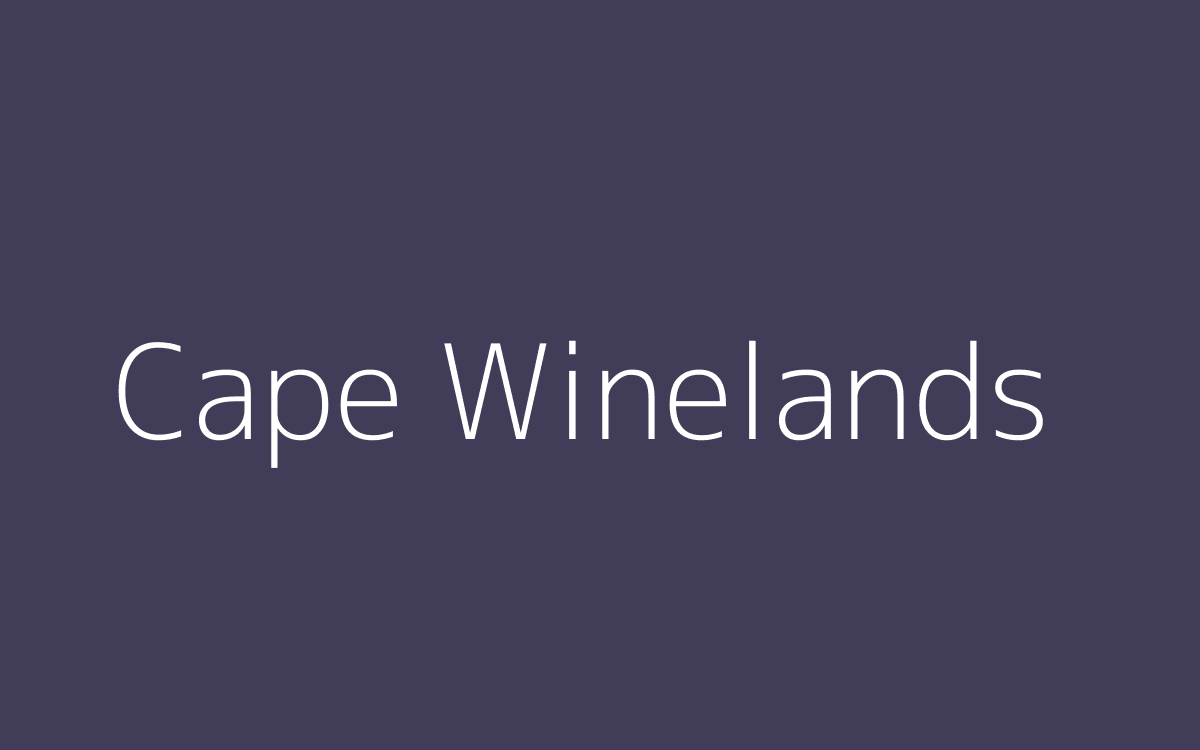 Cape Winelands